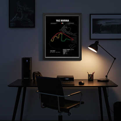 Abu Dahbi Yas Marina - F1 Race Track Wall Art - Premium