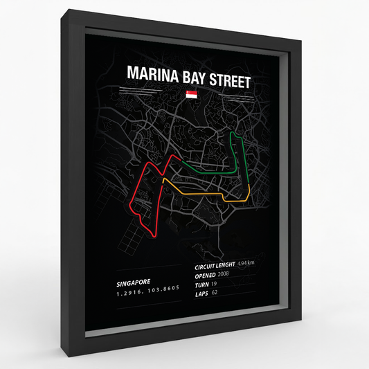 Marina Bay - F1 Race Track Wall Art - EPIC