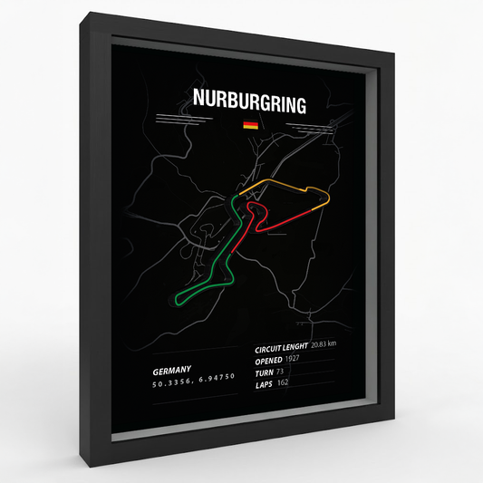 Nurburgring -  Race Track Circuit Map Wall Art