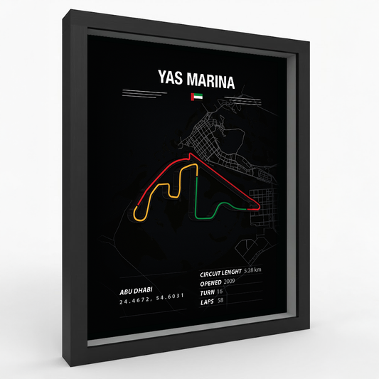 Abu Dahbi Yas Marina - F1 Race Track Wall Art - Premium