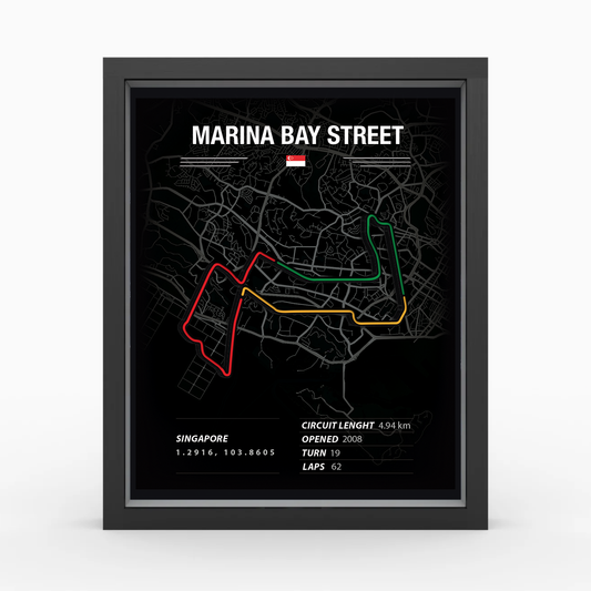 Marina Bay - F1 Race Track Wall Art - EPIC